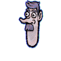 Old Man Face Sticker by dnldzee