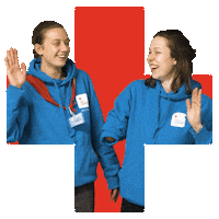 High Five Red Cross Sticker by Jeugd Rode Kruis-Brugge