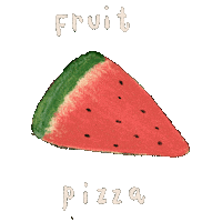 breadcrumbsclub pizza watermelon pizzas pizza party Sticker