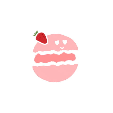 Krykimas strawberry macaron 草莓 馬卡龍 Sticker
