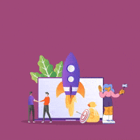 StartupCollege college rocket laptop make it happen GIF