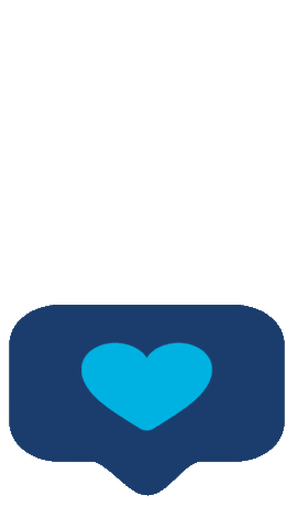 STLCC love heart blue like Sticker
