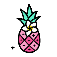 Pink Pineapple Sticker by bilou