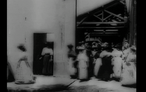 lumiere brothers workers leaving the factory GIF by Fandor