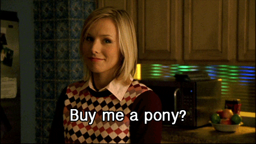 kristen bell pony GIF by Testing 1, 2, 3