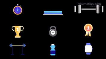 Fitness Icons And Gym Elements Pack | Video |You Motion