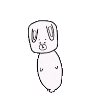 Daifukugosousya sad rabbit amazed うさぎ Sticker