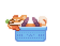 Dog Pixel Sticker by llla_luna