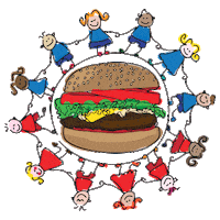 friendship hamburger Sticker by unotre