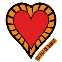 Heart Beat Sticker by Escola de Samba