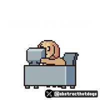 Happy At Last Sticker by HotDogs