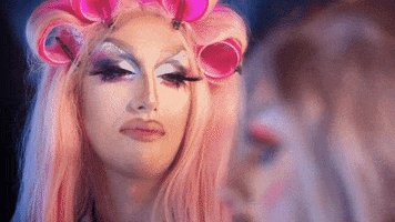MissPetty_music wtf gay drag eye roll GIF