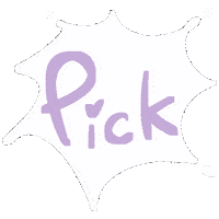 Pick White Text Sticker