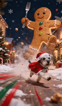 Gingerbread Man Dog GIF