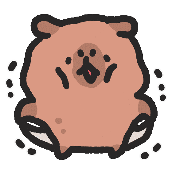No Money Capybara Sticker by sansanplanet