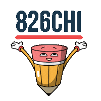 826CHI writing pencil 826chi Sticker