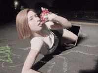 Blue Valentine Wink GIF