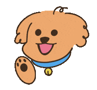 sunandink dog hello hi wave Sticker