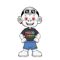 Mood White Monkey Sticker by Zhot