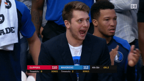 excited dallas mavericks GIF by Bleacher Report