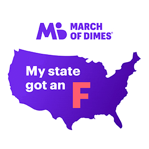 Preterm Birth Report Card Sticker by March of Dimes