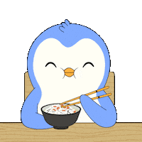 Hungry Bon Appetit Sticker by Pudgy Penguins