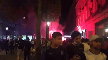 Paris Police Deploy Tear Gas as PSG Fans Celebrate Champions League Final Place