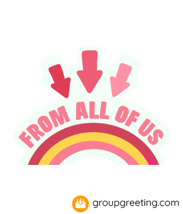 GroupGreetingcards giphyupload sticker rainbow arrow Sticker