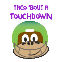 FreshMexFun football food nfl touchdown Sticker