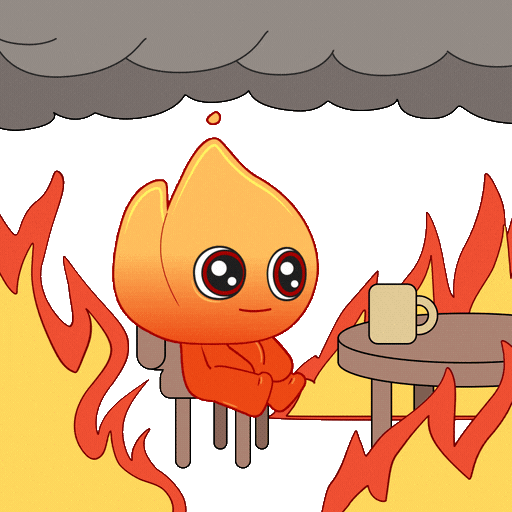 Chaos This Is Fine Sticker by Playember