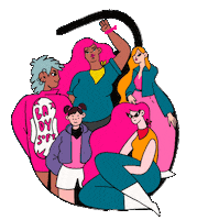 GUOMAN amigas sororidad ladysoft Sticker