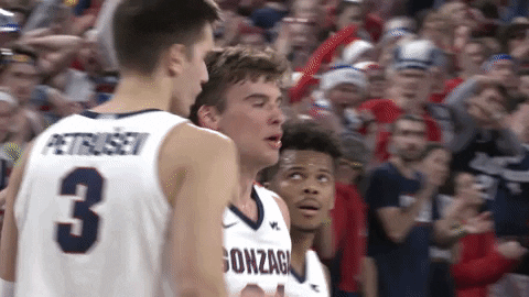 GonzagaBulldogs giphyupload celebration basketball clapping GIF