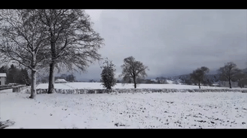 Snow Blankets Central France