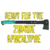 Zombie Apocalypse Halloween Sticker by WIESEMANN 1893