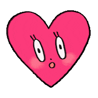 vanil_art love heart pink surprise Sticker