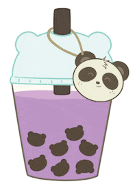 PandiThePanda drink bear panda foodie Sticker