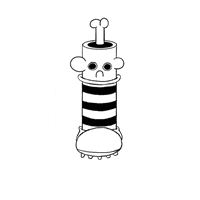 Black And White Art GIF by Happy Motion