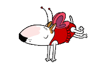 Bull Terrier Dash Sticker by Jimmy the Bull