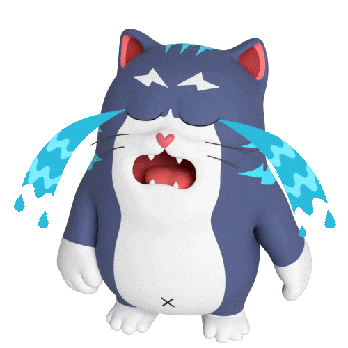 Cat Crying Sticker by Liberty Cats Emojis
