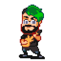 Pixel Rock Sticker by Metarupx