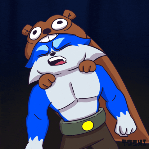 Yell Blue Cat GIF by Toshithecat