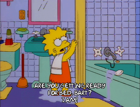 lisa simpson water GIF
