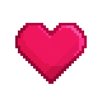 NIKADAKAVANA love heart pixel pink Sticker