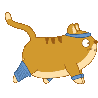 Cat Fitness Sticker by Share It Again
