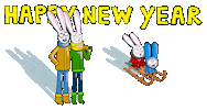 Happy New Year Kids Sticker by Simon Super Rabbit