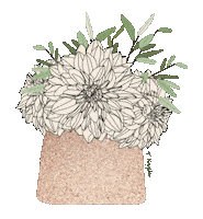 thealphabetj dahlia dahlias the alphabet journal flower stickers Sticker