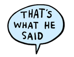 He Said Speachbubble Sticker