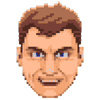 wellplayedresearch pixelart talking 8bit doom Sticker
