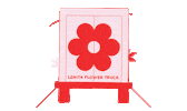 Lenitabygrita hollywood losangeles lenita flowertruck Sticker
