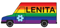Flowertruck Sticker by Lenita Flower Truck By Grita